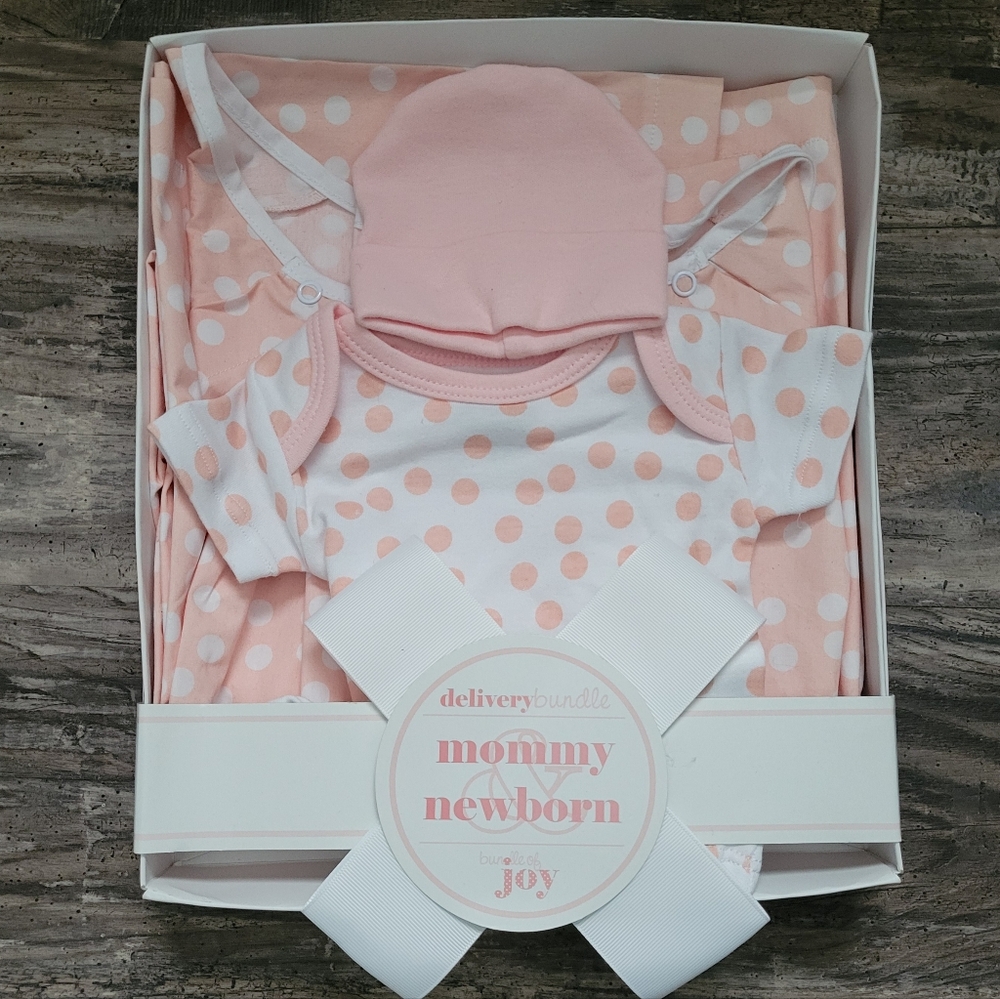 Mud Pie Pink Mommy Newborn delivery bundle
